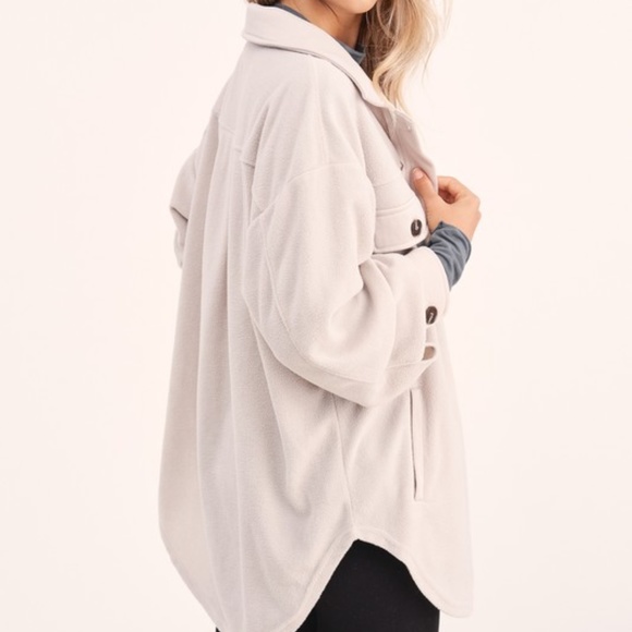 NWT Lightweight Fleece Shacket Shirt Jacket - Picture 3 of 6